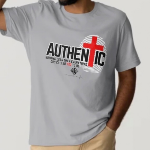 Authentic Christian Tee: 1 Peter 5:10 Fingerprint Cross Shirt